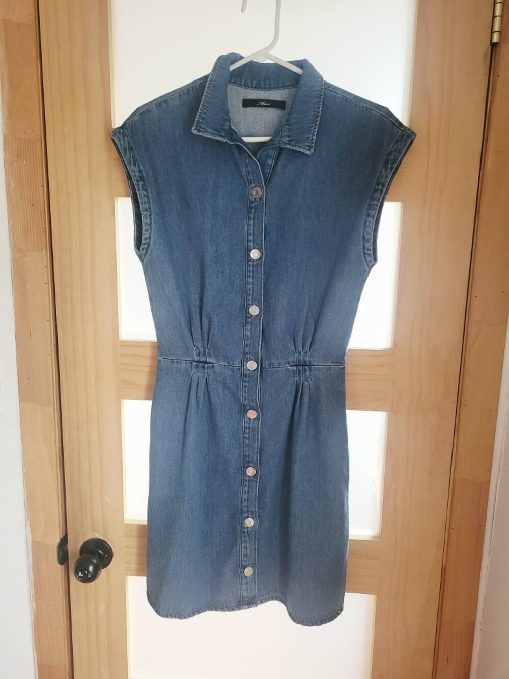 Mavi Blue Denim Button-Front Midi Dress - Picture 4 of 5